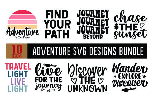 Adventure SVG Designs Bundle: Graphics and Crafts in Action