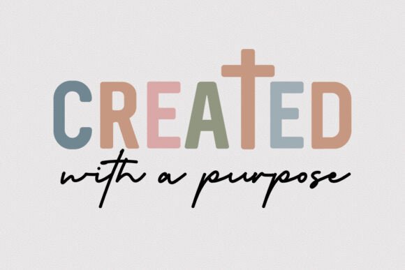 Created with a Purpose - Retro SVG