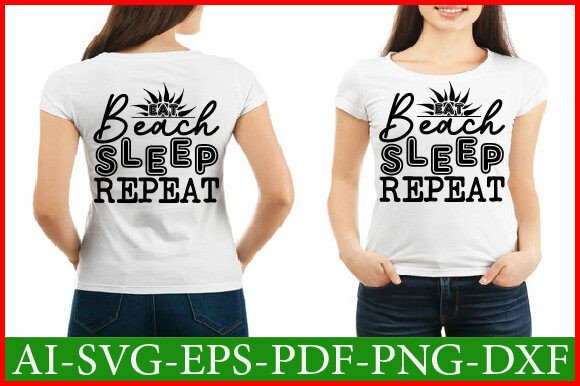 Eat Beach Sleep Repeat Svg Design: Graphics for Local Business
