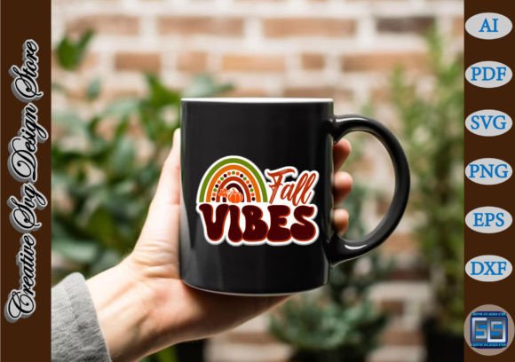 Fall Vibes Sticker Design: Graphics and Crafts for Real Publishing
