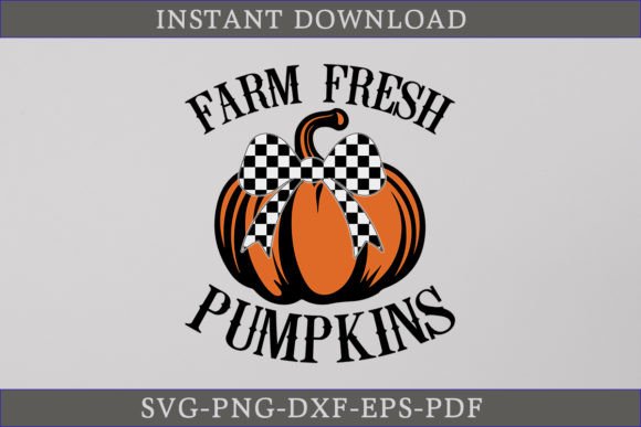 Farm Fresh Pumpkins Coquette Bow SVG