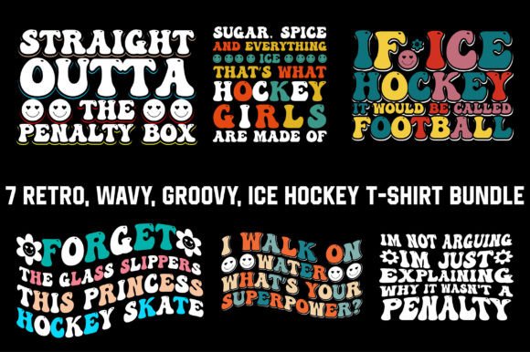 Groovy Ice Hockey T-Shirt Bundle