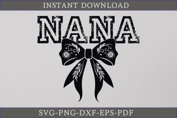 Halloween Nana SVG Coquette Black Bow: Graphics and Crafts