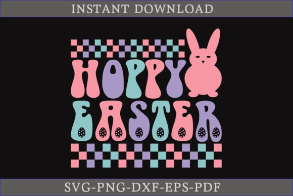 Hoppy Easter Retro Funny Gift Shirt SVG