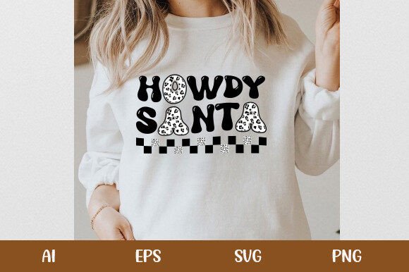Howdy Santa - Christmas Groovy SVG