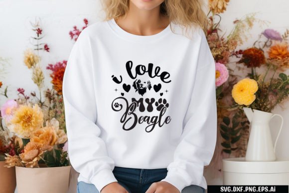 I Love My Beagle Graphics for T-Shirt Designs