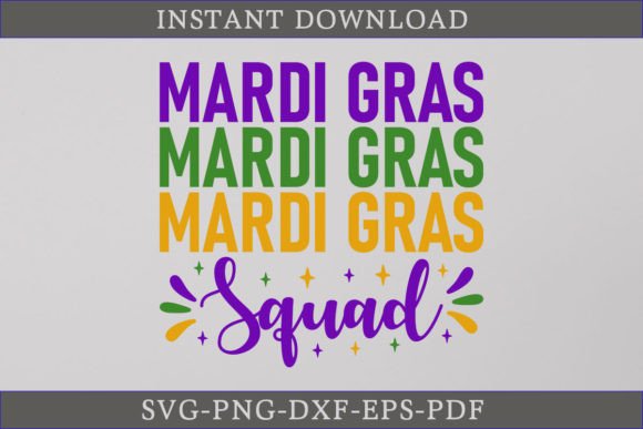 Mardi Gras Squad Shirt SVG Cutting File