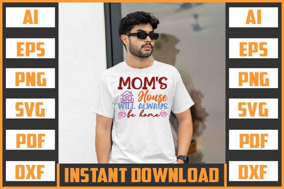 MOM S HOUSE WILL ALWAYS BE HOME SVG: Graphics & Crafts