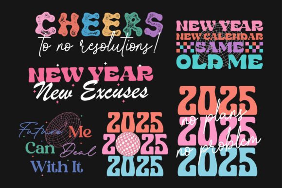 New Year 2025 SVG Sublimation Bundle