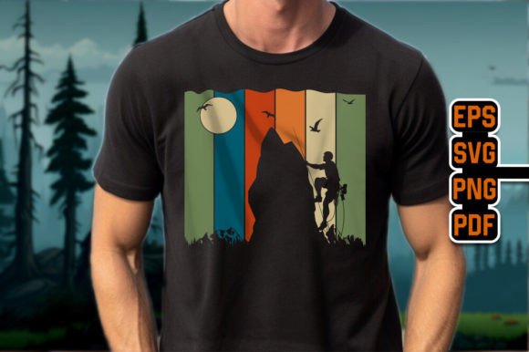 Retro-Inspired Climbing Tees Graphics
