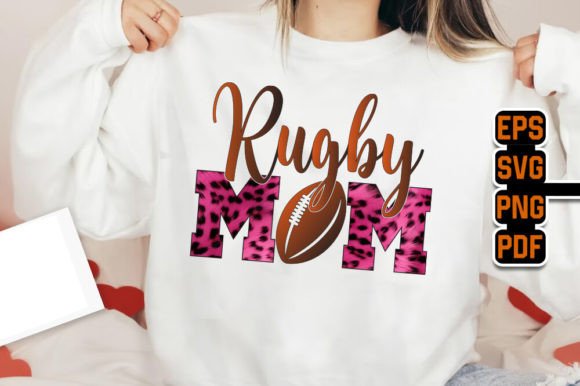 Rugby Mom T-Shirt Design Graphics