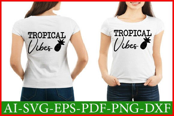 Tropical Vibes Svg Design for Crafts and Graphics